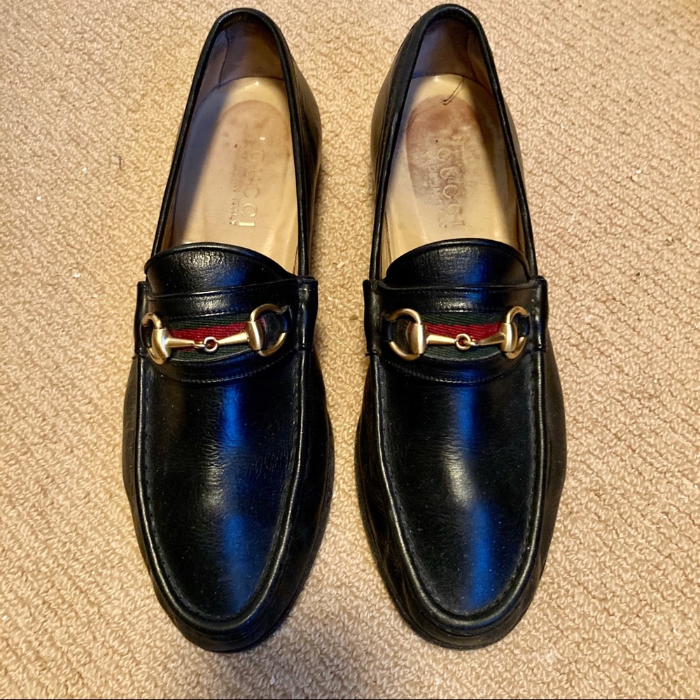 Gucci Loafer, women’s 8, black with wool band
